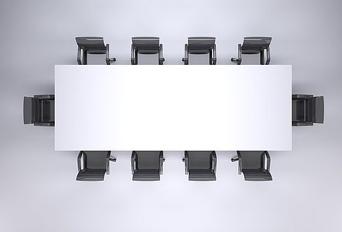 Konferenztisch mit Stühlen